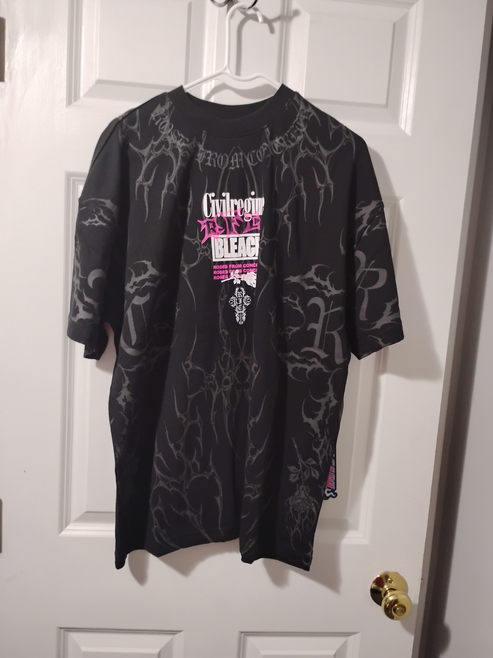 Civil Regime Bleach Graphic Print Black Men's T-Shirt
